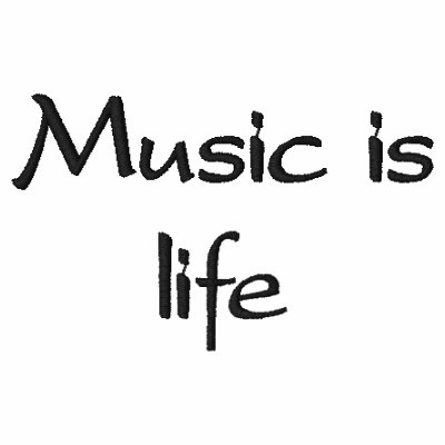 music is life embroidered hoodie by pinkypetals