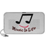 Music Is Life Musical Note Smiley Speakers