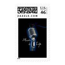 Music is Life Postage Stamp
