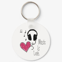 Music Is Love keychains