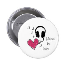 Music Is Love Pin