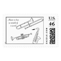 " Music is love" Wedding Postage Stamp