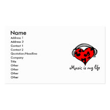 Music is my life-business card Template