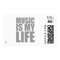 Music Is My Life - DJ Disc Jockey Audio Stamp