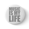 Music Is My Life - Emo Alternative Grunge Rock buttons by RAWRoutloud Music Is My Life - Emo Alternative Grunge Rock buttons