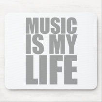 Music Is My Life - Emo Alternative Grunge Rock Mouse Pads