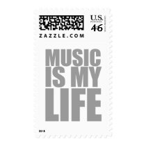 Music Is My Life - Emo Alternative Grunge Rock Postage Stamps