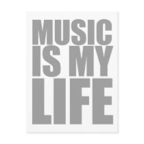 Music Is My Life - Emo Alternative Grunge Rock postcards