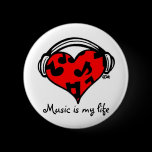 Music is my life-Pin buttons