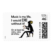 Music is My Life Postage Stamp
