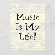 Music Is My Life postcard
