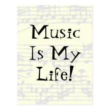 Music Is My Life Postcard
