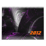 Music is purple geometry (Spirals on black tori) Wall Calendar