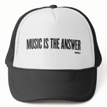 Music is the answer mesh hat