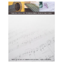 Music is thinking with sound Guitar letterhead by TeacherTools Music is thinking with sound Guitar letterhead
