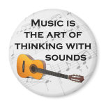 Music is thinking with sound Guitar Refrigerator Magnet