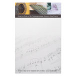 Music is thinking with sound Guitar Stationery Paper