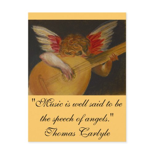Music is well said to be the speech of angels postcard