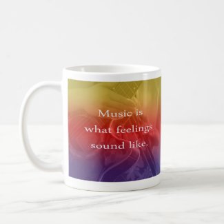music is what feelings sound like guitar design mug