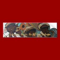Music. Its All New Orleans bumper stickers