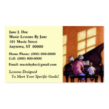 Music Lessons Teacher Instructor's Business Cards