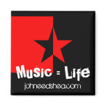 Music = Life Star Refrigerator Magnets