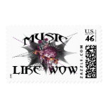 Music Like Wow Postage Stamps