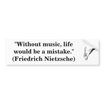 music lover bumper stickers