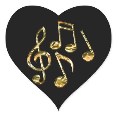 MUSIC-LOVER Heart Stickers