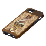Music-lover's Antique Treble Clef iPhone 5 Case