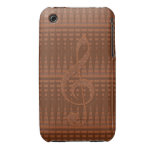 Music-lover's Geometric Treble Clef iPhone 3 Case