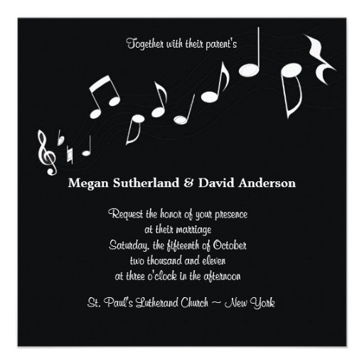 Music Lover's Wedding Invitation
