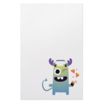 music lovin monster dude stationery