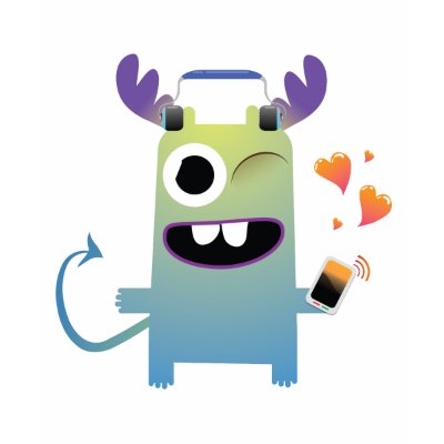music lovin monster dude tee shirts Zazzle_shirt