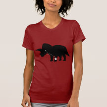 Music loving Triceratops design Tee Shirts