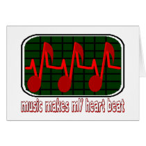 Music Makes My Heart Beat Cards