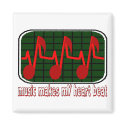 Music Makes My Heart Beat magnets