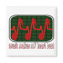 Music Makes My Heart Beat magnets