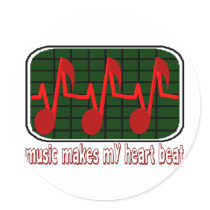 Music Makes My Heart Beat stickers