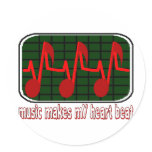 Music Makes My Heart Beat Stickers