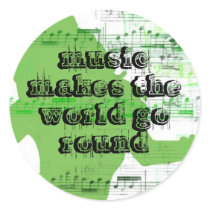 music makes the world go round stickers