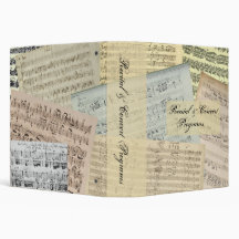 Music Manuscript Program Saver Binder