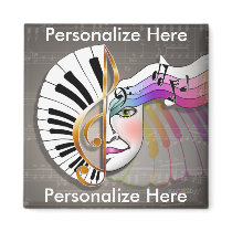 Music Mask MAGNETS by PopArtDiva Music Mask MAGNETS