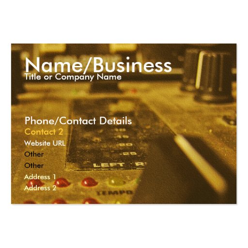 Music Mix Profile Card Business Card Template (front side)