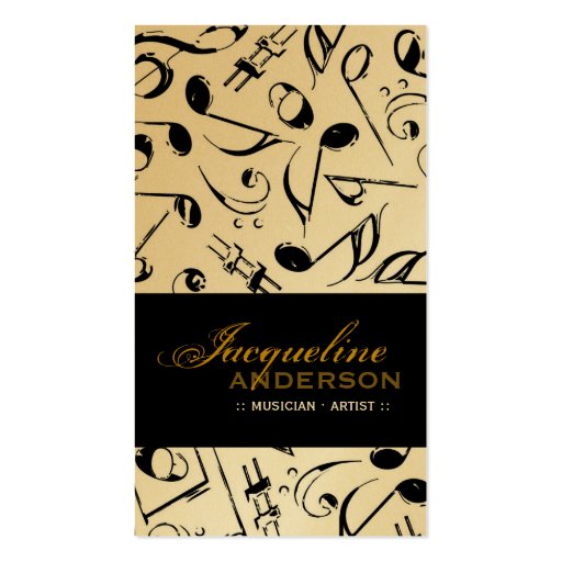 Music Musical Notes Pattern Artist Singing Song Business Card