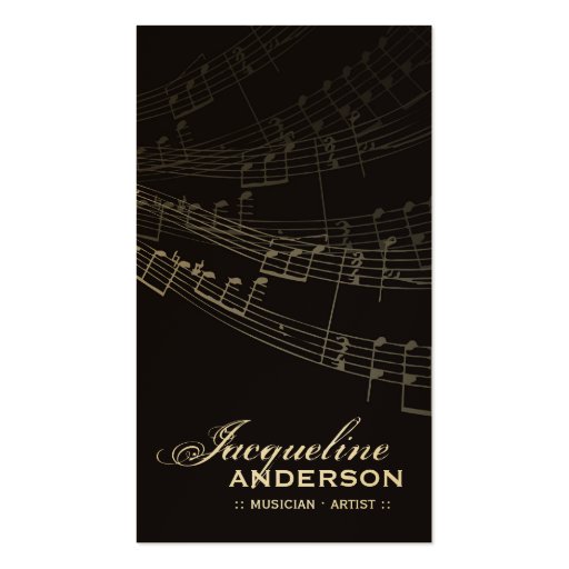 Music Musical Symphony Notes Song Singing Artist Business Card Templates