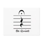 Music Notation Rest Be Quiet Post Cards