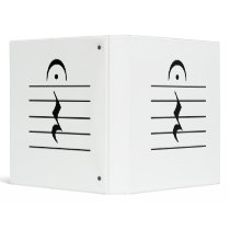 Music Notation Rest Blank 3 Ring Binders