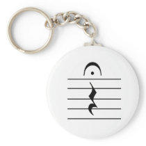 Music Notation Rest Blank Key Chains