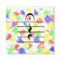 Music Notation Rest Blank Fridge Magnet